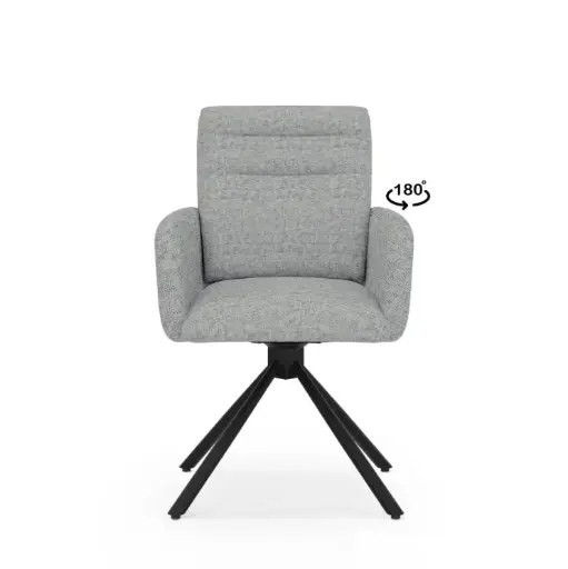 [541066] SILLA GIRATORIA LINDA GRIS CLARO - SOMCASA