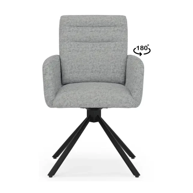 [541066] SILLA GIRATORIA LINDA GRIS CLARO - SOMCASA