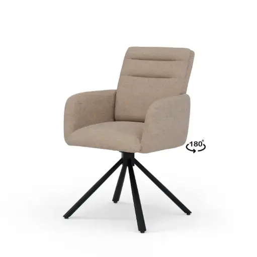 [541068] SILLA GIRATORIA LINDA TAUPE - SOMCASA