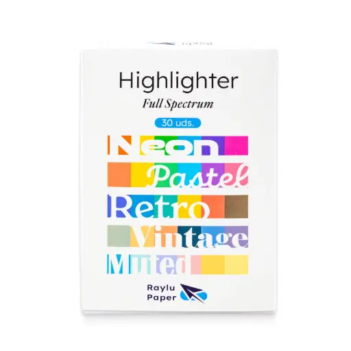 [649127] MARCADOR FLUORESCENTE HIGHLIGHT EXPOSITOR 30 UDS FULL SPECTRUM RAYLU
