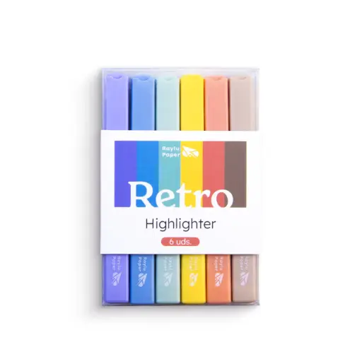 [002607] MARCADOR FLUORESCENTE HIGHLIGHT RETRO 6 UDS RAYLU