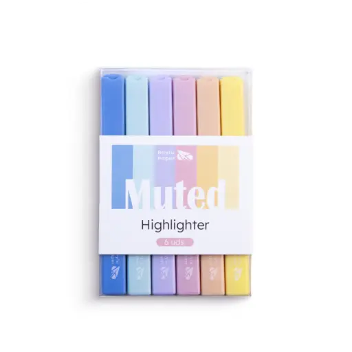 [002846] MARCADOR FLUORESCENTE HIGHLIGHT MUTED 6 UDS RAYLU