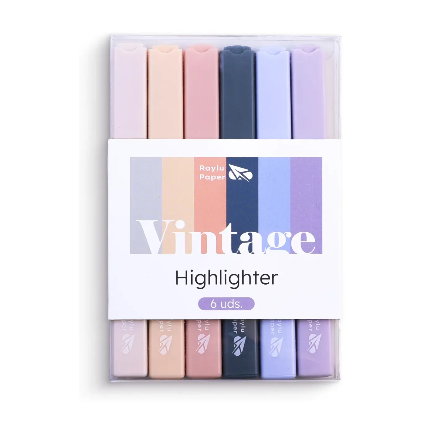 [002847] MARCADOR FLUORESCENTE HIGHLIGHT VINTAGE 6 UDS RAYLU
