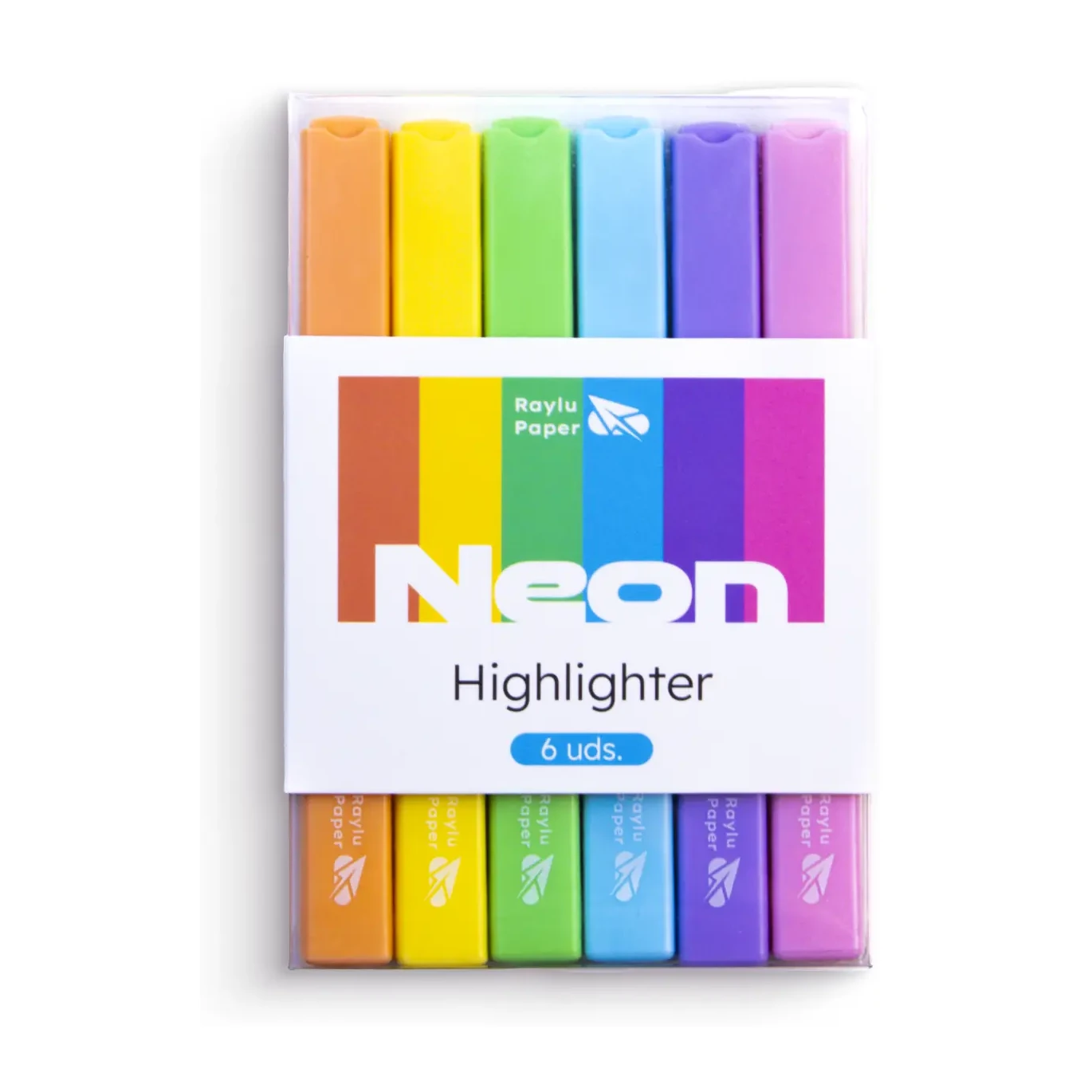 [003456] MARCADOR FLUORESCENTE HIGHLIGHT NEON 6 UDS RAYLU 