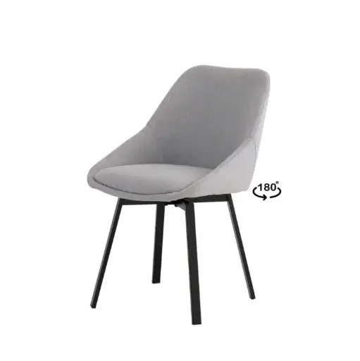 [541069] SILLA GIRATORIA AMELIE GRIS CLARO - SOMCASA
