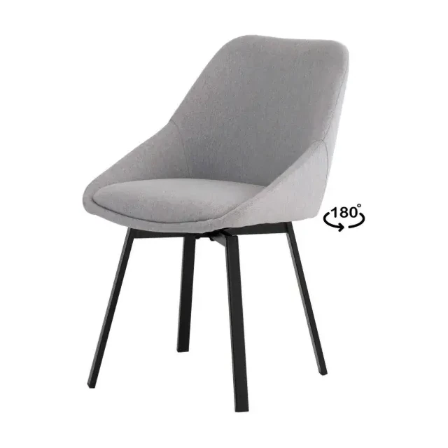 [541069] SILLA GIRATORIA AMELIE GRIS CLARO - SOMCASA