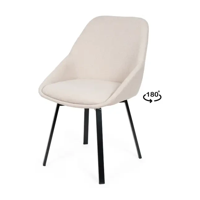 [541071] SILLA GIRATORIA AMELIE BEIGE - SOMCASA