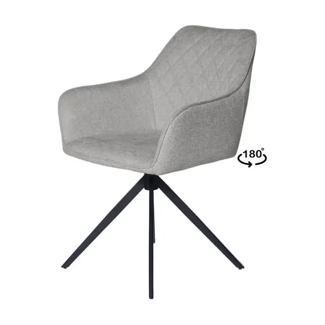 [541072] SILLA GIRATORIA AMALIA GRIS CLARO - SOMCASA