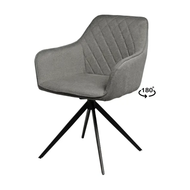 [541073] SILLA GIRATORIA AMALIA GRIS OSCURO - SOMCASA 
