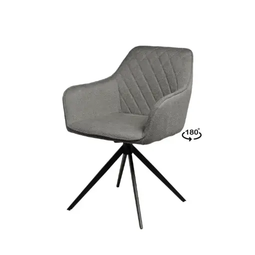 [541073] SILLA GIRATORIA AMALIA GRIS OSCURO - SOMCASA 