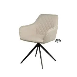 SILLA GIRATORIA AMALIA BEIGE - SOMCASA  