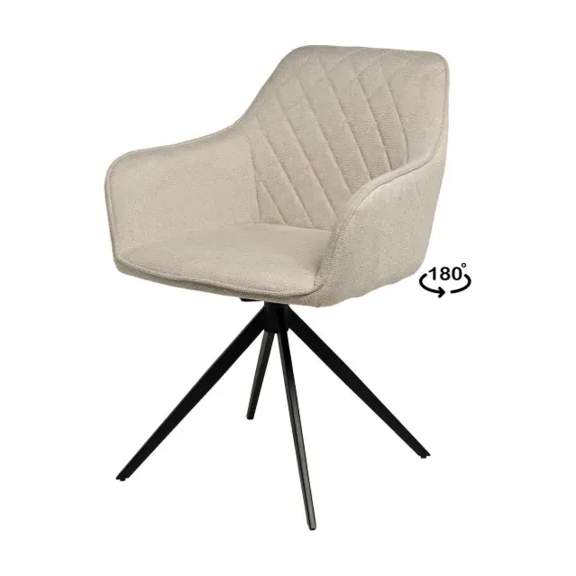 [541074] SILLA GIRATORIA AMALIA BEIGE - SOMCASA  