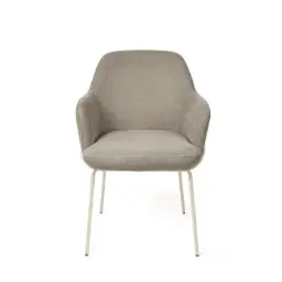 SILLA AUXILIAR ABIGAIL TAUPE (PATA BEIGE) - SOMCASA  