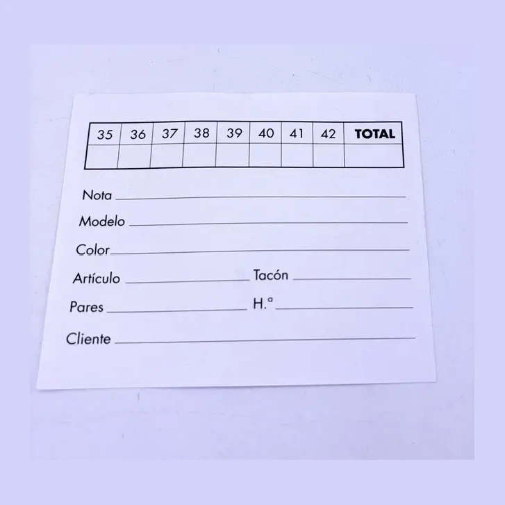 [800641] HOJAS NOTAS MODELO.A 1+0.90GR-8.5X10.5-1000UD