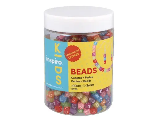 [800642] CUENTAS CUBOS,LETRASCOLORES 6MM,1000UD,APROX