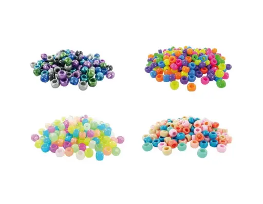 [800644] CUENTAS MULTICOLOR 9MM 4 BOLSAS DE 400UD.1600UD