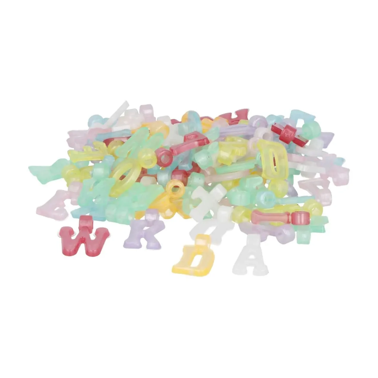 [800651] COLGANTE DE PLASTICO LETRAS NACARADO 17MM.500UD