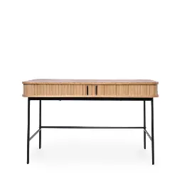 MESA ESCRITORIO CORNELL ROBLE/NEGRO - SOMCASA