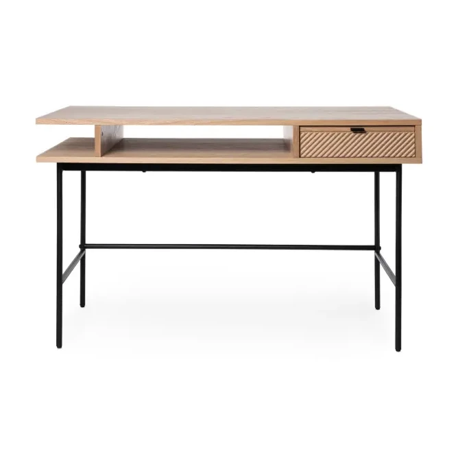 [541118] MESA ESCRITORIO ALABAMA ROBLE/NEGRO - SOMCASA