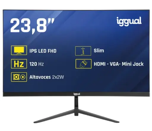[827072] MONITOR IGGUAL 24" IPS 1MS FHD 120HZ VGA HDMI MM