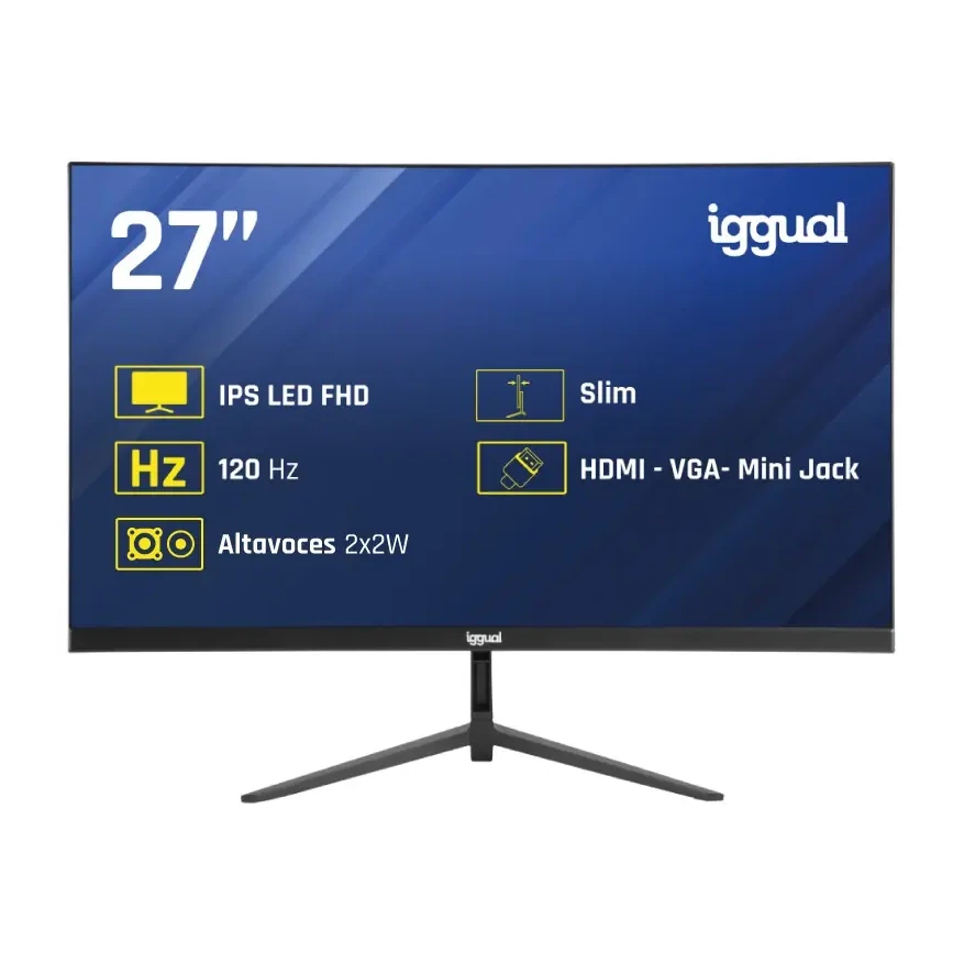 [827073] MONITOR IGGUAL 27" IPS 1MS FHD 120HZ VGA HDMI MM