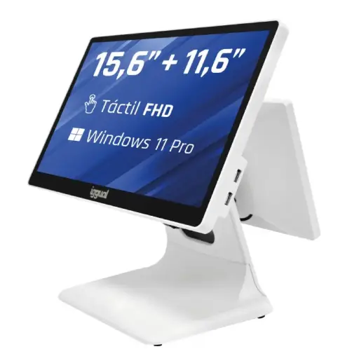 [827078] IGGUAL TPV DUAL 15,6" + 11,6" i5 8350U 8GB + 256GB SSD WINDOWS 11 PRO BLANCO