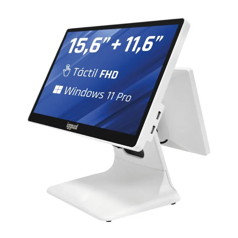 [827078] IGGUAL TPV DUAL 15,6" + 11,6" i5 8350U 8GB + 256GB SSD WINDOWS 11 PRO BLANCO