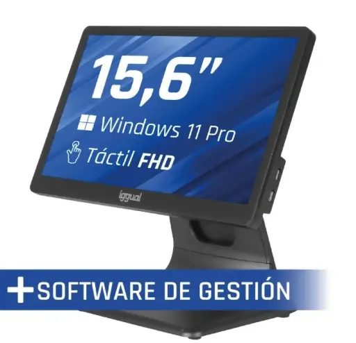 [827079] IGGUAL TPV 15,6" N100 8+256GB W11PRO + SOFTWARE DE GESTIÓN