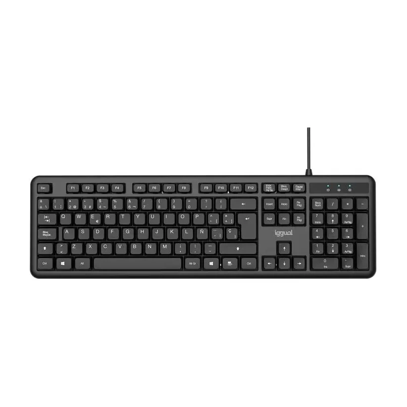 [827080] TECLADO USB ESTÁNDAR IGGUAL CK-OFFICE-105T NEGRO