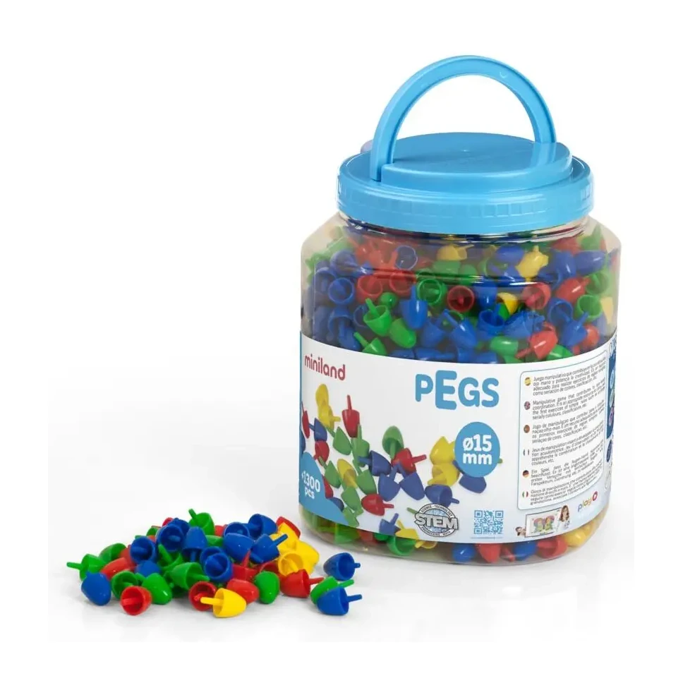 [31815] BOTE PEGS 15 CM PRIMARY COLORS