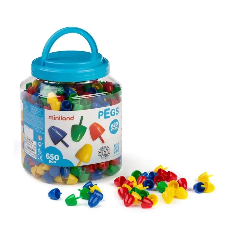 [31820] BOTE PEGS 20 CM PRIMARY COLORS