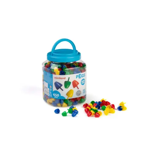 [31820] BOTE PEGS 20 CM PRIMARY COLORS