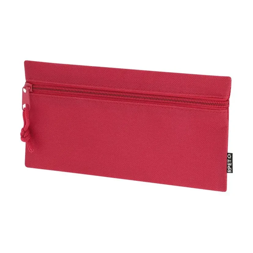 [800703] PORTATODO LISO 1 CREMALLERA ROJO 22X11 