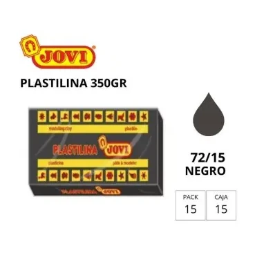 [649744] PLASTILINA JOVI GRANDE 72 NEGRO 350 G