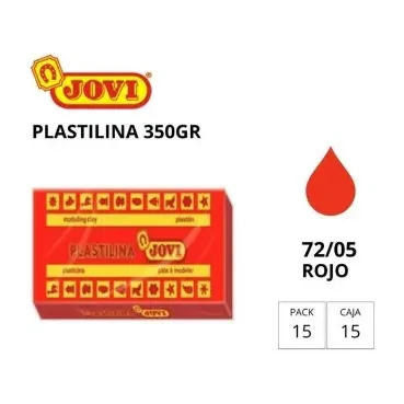 [649734] PLASTILINA JOVI GRANDE 72 ROJO 350G