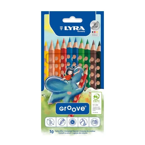 [70143] LÁPICES LYRA GROOVE 10 COLORES
