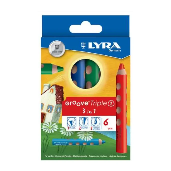 [70145] LÁPICES LYRA GROOVE TRIPLE 1-6 COLORES