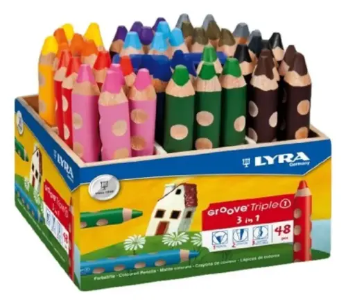 [70150] LÁPICES LYRA GROOVE TRIPLE 1-SCHOOLPACK 48UD
