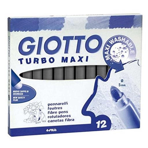 [456012] ROTULADOR GIOTTO TURBO MAXI UNICOLOR CARMIN 12 UDS 