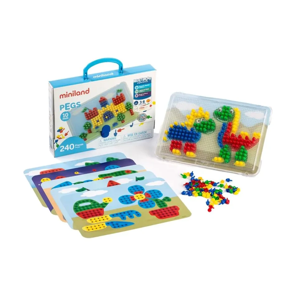 [31832] LAMINA PEGS PRIMARY COLORS 240 PIEZAS
