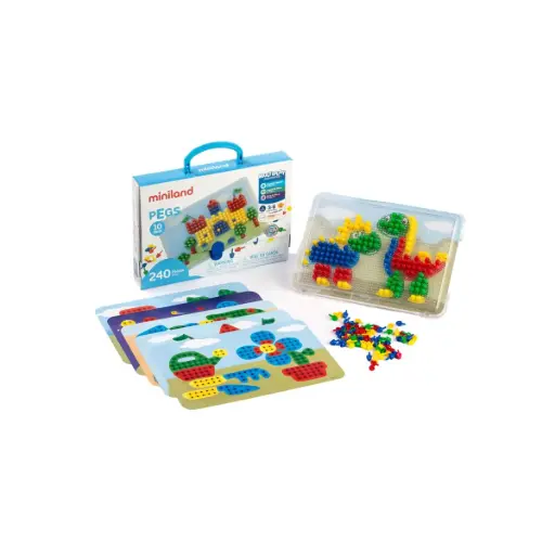 [31832] LAMINA PEGS PRIMARY COLORS 240 PIEZAS