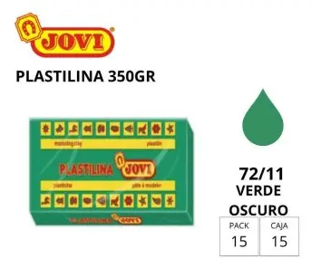 [649740] PLASTILINA JOVI GRANDE 72 VERDE OSCURO 350 G