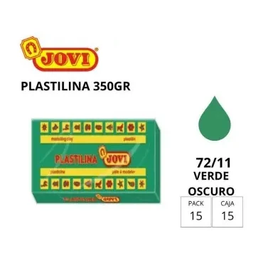 [649740] PLASTILINA JOVI GRANDE 72 VERDE OSCURO 350 G