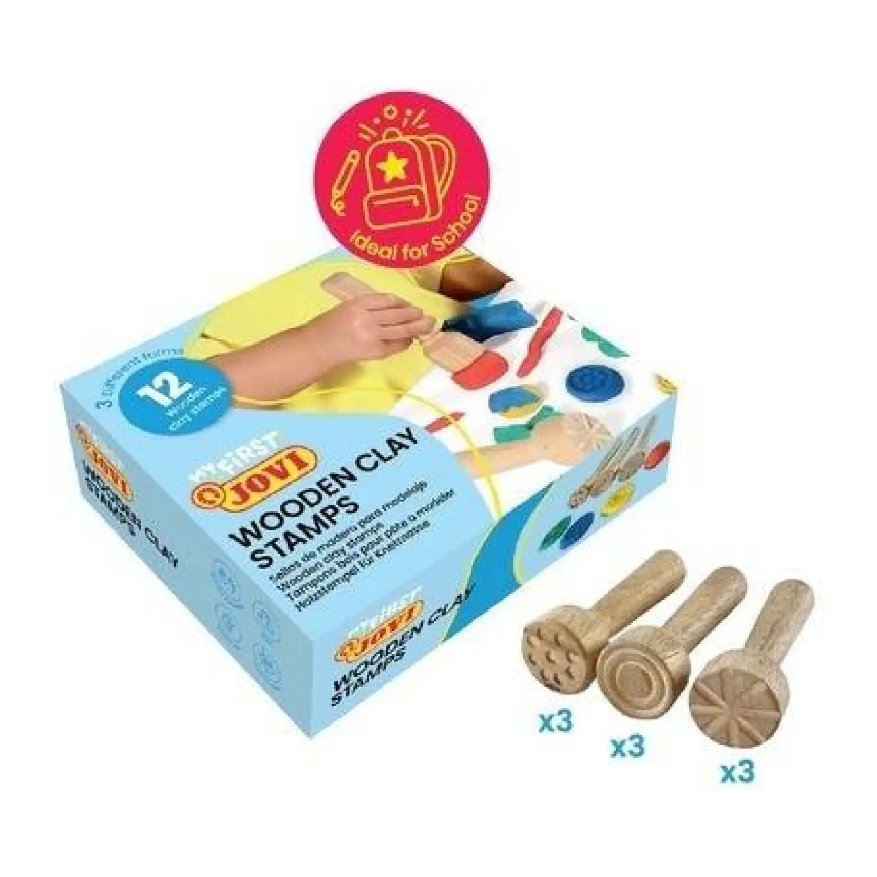 [649489] SELLOS DE MADERA SURTIDAS MY FIRST PLASTILINA BABY JOVI 12UDS