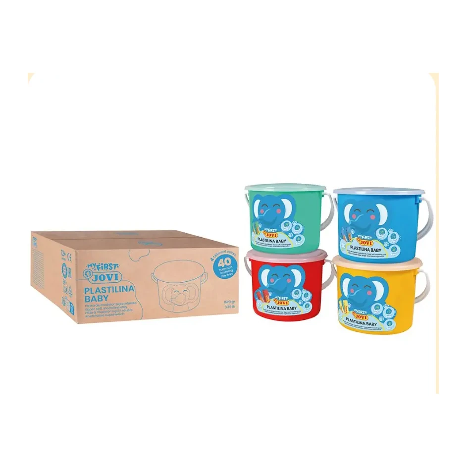 [649488] PLASTILINA JOVI BAÚL ESCOLAR  BABY CON 20 BARRAS DE PLASTILINA SURTIDA