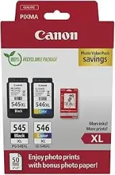 CARTUCHO CANON PG-545XL NEGRO+ CL-546XL COLOR
