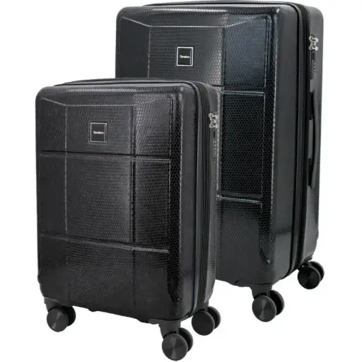 [541385] SET MALETA EXPANDIBLE PALMA NEGRO CABINA 20 Y MEDIANA - SPORTANDEM