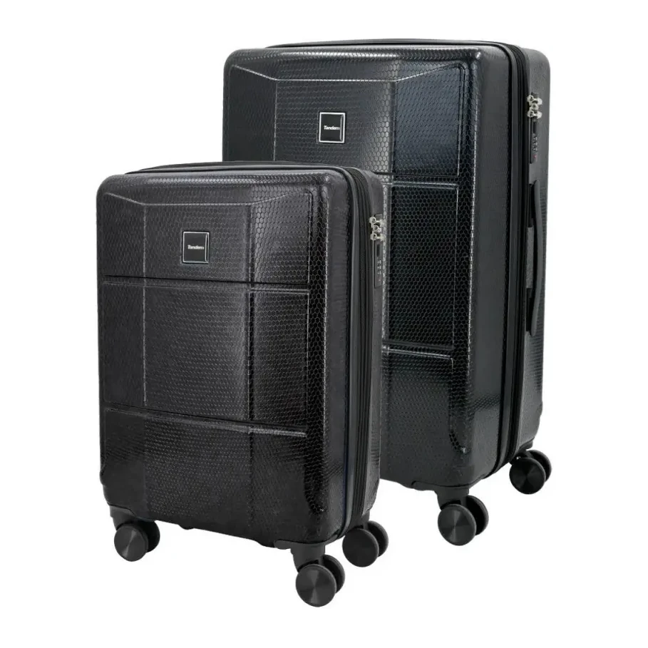 [541385] SET MALETA EXPANDIBLE PALMA NEGRO CABINA 20 Y MEDIANA - SPORTANDEM