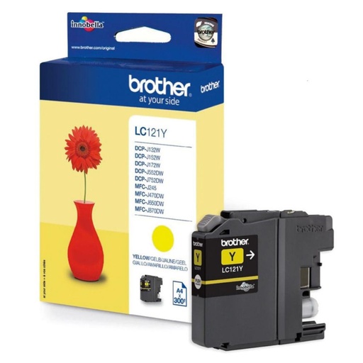 [166005] BROTHER CARTUCHO TINTA  AMARILLO LC121YBP