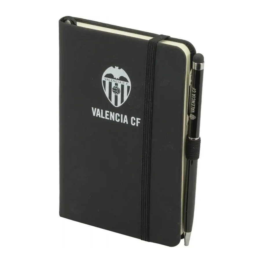 [541520] LIBRETA A5 NEGRA CON BOLIGRAFO METAL VALENCIA - SPORTANDEM